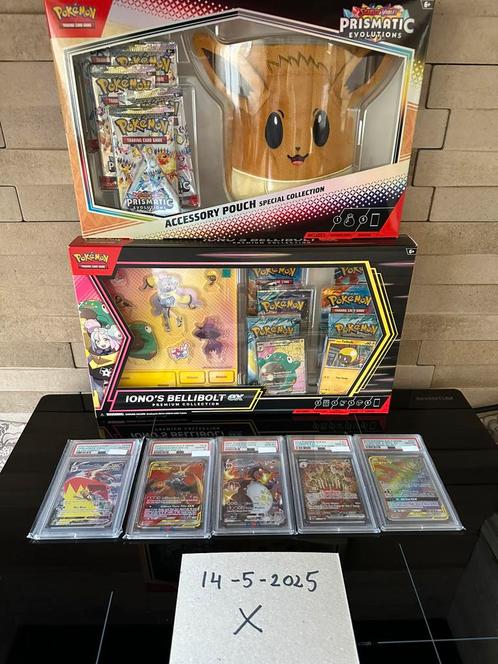 5 Pokemon Psa 10 & Twee Premium Collection, Hobby en Vrije tijd, Verzamelkaartspellen | Pokémon, Nieuw, Losse kaart, Ophalen