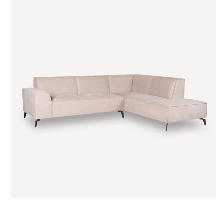Nieuwe Hoek bank loungebank beige, Huis en Inrichting, Banken | Bankstellen, Zo goed als nieuw, Vierpersoons of meer, 150 cm of meer
