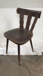 Partij houten vintage caféstoelen donkerbruin 20 st. totaal, Huis en Inrichting, Vijf, Zes of meer stoelen, Gebruikt, Bruin, Hout