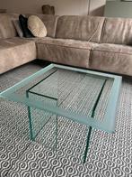 Glazen Salon-/Bijzettafel 60x60 - Hoekje Beschadigd, Huis en Inrichting, Ophalen, Gebruikt, Vierkant, 50 tot 100 cm