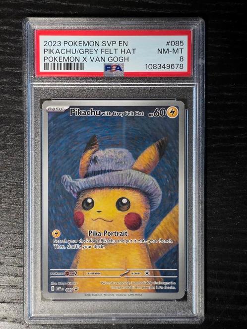 pikachu van gogh grey felt hat PSA 8 pokemon kaart, Hobby en Vrije tijd, Verzamelkaartspellen | Pokémon, Nieuw, Losse kaart, Ophalen of Verzenden