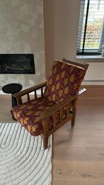Oude rookstoel fauteuil in modern (doing goods) jasje, Huis en Inrichting, Fauteuils, Gebruikt, Ophalen of Verzenden, 75 tot 100 cm