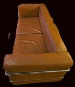 Replica CORBUSIER LC2-tweezitsbank cognac, Huis en Inrichting, Fauteuils, Ophalen, Gebruikt, 75 tot 100 cm, Metaal