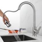 Keukenkraan RVS of Zwart Uittrekbaar Flexibel Spoelkraan, Minder dan 50 cm, Nieuw, Ophalen of Verzenden, Minder dan 100 cm