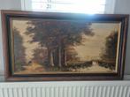 Olieverfschilderij Landschap - Gesigneerd Willy, Antiek en Kunst, Kunst | Schilderijen | Klassiek, Ophalen of Verzenden
