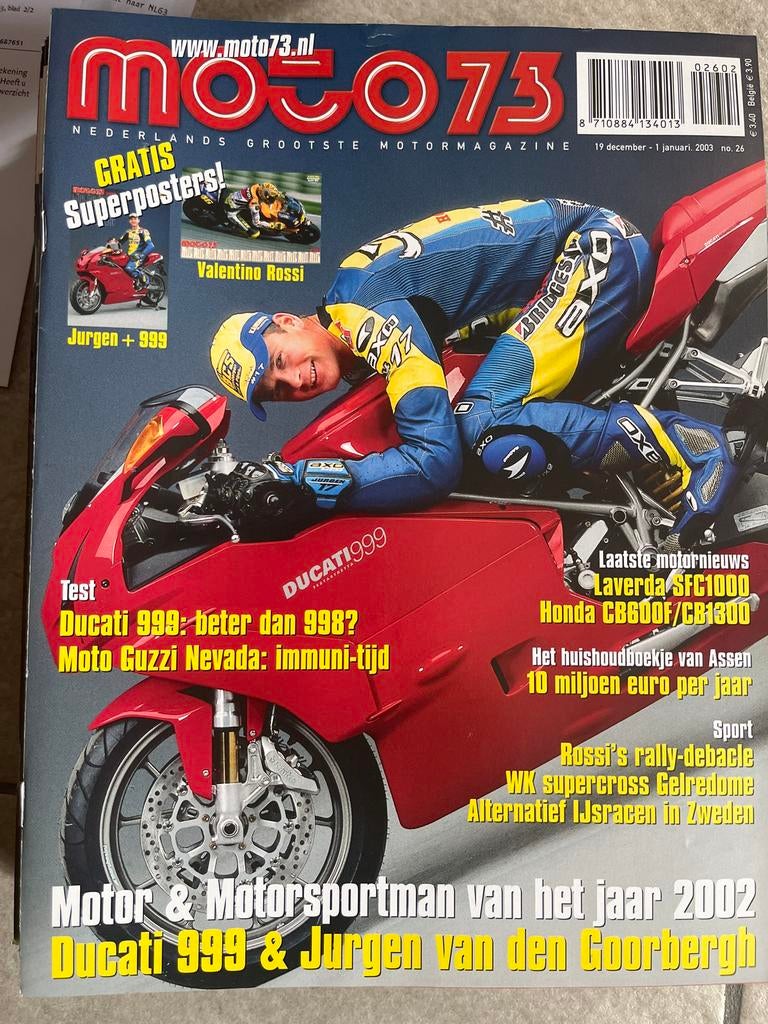 Moto73 nummer 26 - 2003: Ducati 999, Jurgen van den Goorberg, Ophalen of Verzenden, Gelezen, Algemeen