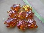 062/ goud/oranje tsjechische crystal schildpad kralen, Hobby en Vrije tijd, Kralen en Sieraden maken, Ophalen of Verzenden, Nieuw