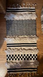 Tapijtje taoijt kleed kleedje zwart wit jatien franjes 1.20, Overige kleuren, Zo goed als nieuw, 150 tot 200 cm, Rechthoekig