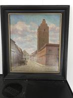 Fraai schilderij begin 20ste eeuw, buitenmaat 49 cm x 45 cm, Ophalen