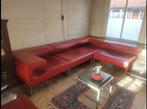 Uniek design: Moroso Lowseat rood leren modulaire hoekbank, Ophalen, Zo goed als nieuw