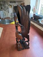 Balinees Houten Vogel Sculptuur - Handgesneden, Antiek en Kunst, Ophalen of Verzenden