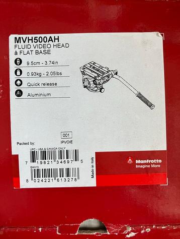 Manfrotto MVH500AH met statief beschikbaar voor biedingen