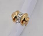 Retro 18ct gouden.diamanten ring, Sieraden, Tassen en Uiterlijk, Goud, 18 tot 19, Goud, Met edelsteen