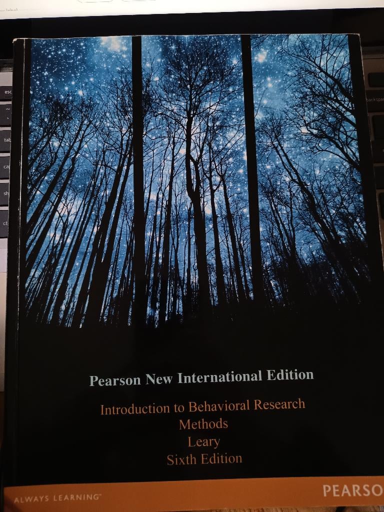 Introduction to behavioral research methods, Boeken, Studieboeken en Cursussen, Ophalen of Verzenden, Beta, Zo goed als nieuw