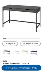 Donkergrijze Bureau - Alex IKEA, Huis en Inrichting, Ophalen, Zo goed als nieuw, Bureau