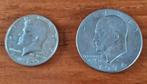 1/2 dollar 1965 en 1 dollar 1974 zilver, Postzegels en Munten, Munten | Amerika, Zilver, Ophalen of Verzenden