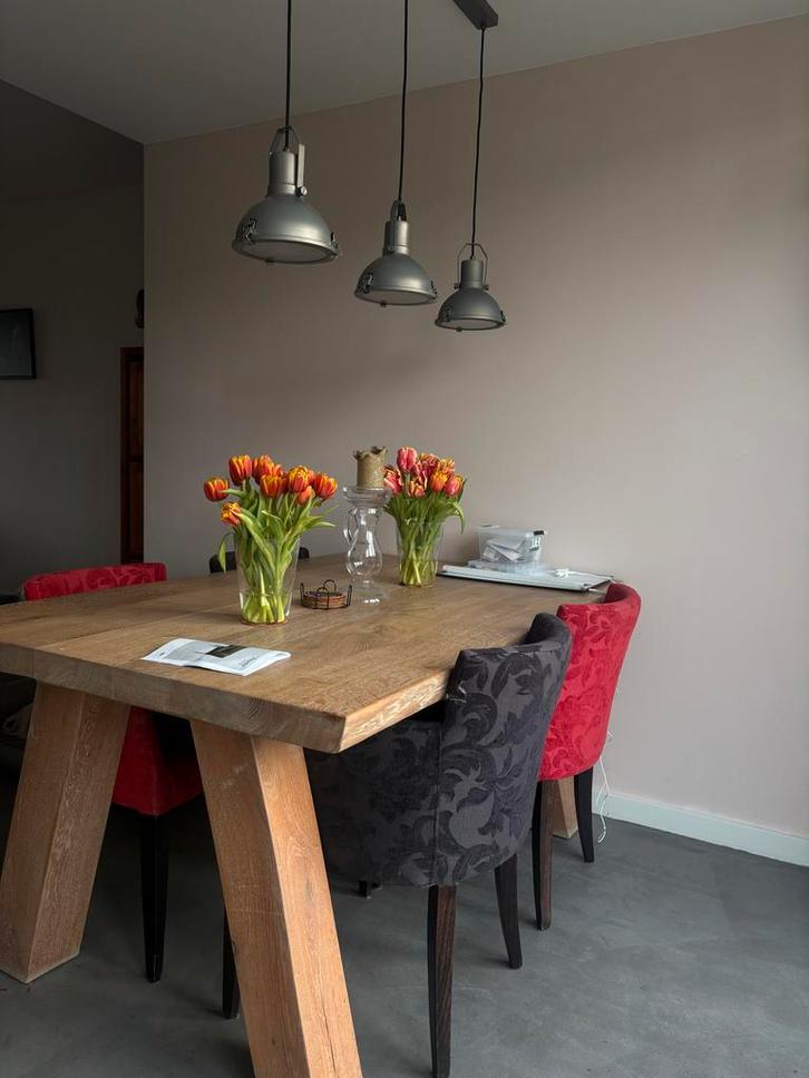 Massief Eiken Eettafel, Huis en Inrichting, Tafels | Eettafels, Zo goed als nieuw, 100 tot 150 cm, 150 tot 200 cm, Vier personen