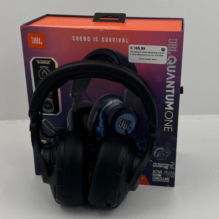 JBL Quantumsphere 360 gaming headset | Mediamarkt bon, Computers en Software, Headsets, Zo goed als nieuw, Over-ear, Draadloos