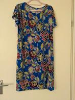 Bijzondere jurk maat XL met bloemenprint, Blauw, Maat 46/48 (XL) of groter, Ophalen of Verzenden, Zo goed als nieuw