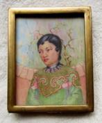 ==L.M. Kirkhaard 1893-1996==miniatuur portret==uit 1938==, Antiek en Kunst, Kunst | Schilderijen | Klassiek, Ophalen of Verzenden