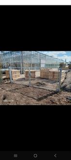 Hekwerk met toegangspoorten, Met poort, Gebruikt, Dubbelstaafmat hekwerk, Ophalen of Verzenden