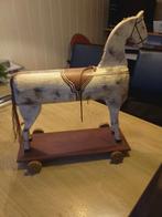 Antiek Houten Paard op Wielen, Huis en Inrichting, Woonaccessoires | Overige, Ophalen of Verzenden, Gebruikt