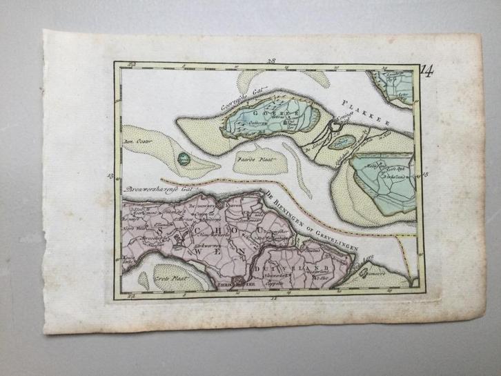 Schouwen Duiveland, Goeree, Goes e.o., Sepp 1773, Antiek en Kunst, Kunst | Etsen en Gravures, Ophalen of Verzenden