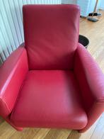 Lederen fauteuil, Ophalen of Verzenden, Zo goed als nieuw, 75 tot 100 cm