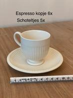 6x espresso kopjes + 5 schoteltjes Wedgewood Edme, Overige typen, Ophalen of Verzenden, Zo goed als nieuw, Wedgwood