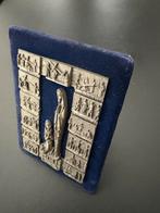 Reis icoon kruisweg. Met Maria en 14 kruiswegstaties in tin., Antiek en Kunst, Antiek | Religie, Ophalen of Verzenden