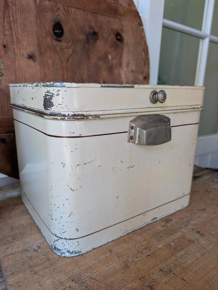 Kruideniersblik / winkelblik, Antiek en Kunst, Curiosa en Brocante, Ophalen of Verzenden