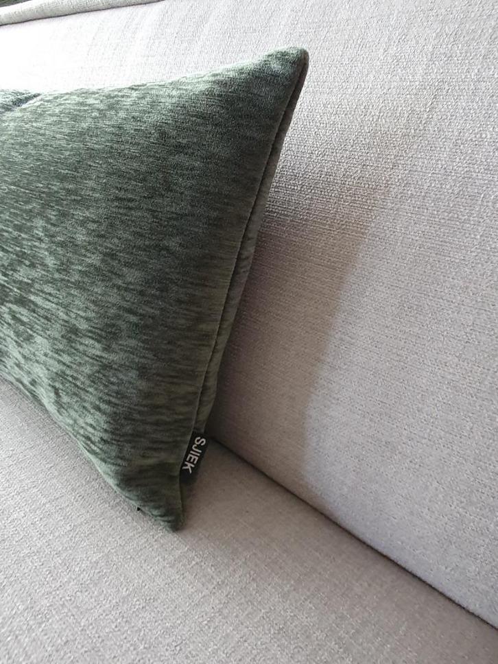 Prachtig groen velours kussen merk Sjiek van Het Heerenhuys, Huis en Inrichting, Woonaccessoires | Kussens, Nieuw, Groen, Rechthoekig