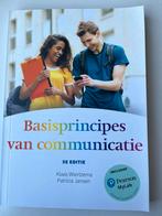 Basisprincipes van communicatie, 5e editie met MyLabNL toega, Ophalen of Verzenden, Zo goed als nieuw, Klaas Wiertzema; Patricia Jansen