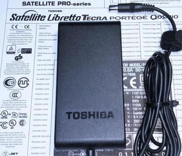 Toshiba JRC PA3083U-1ACA 15V 5A 75W Adapter Lader 6.3x3.0mm beschikbaar voor biedingen