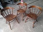 Stoelen cafe/bar, Huis en Inrichting, Stoelen, Ophalen, Gebruikt, Vintage, Hout