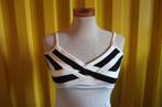 Jane Norman top zwart / wit maat 34 / 36, Wit, Jane Norman, Ophalen of Verzenden, Zonder mouw