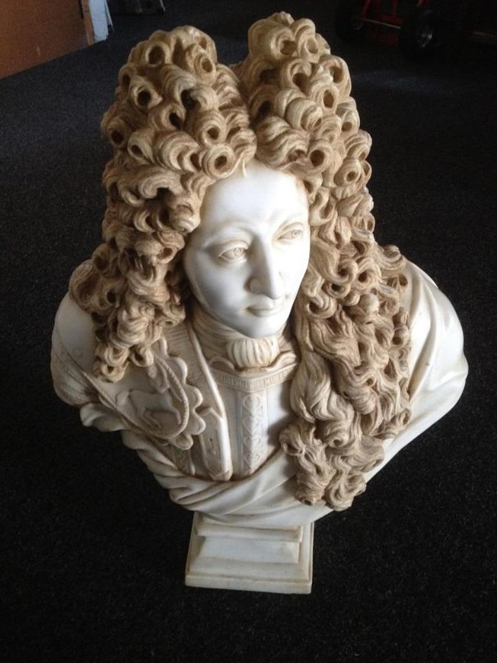Marmeren buste van Lodewijk de 14e  Beeld zonnekoning, Antiek en Kunst, Kunst | Beelden en Houtsnijwerken, Ophalen