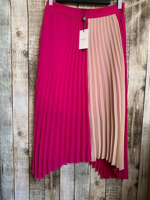 Dante 6 super gave roze/beige plissé rok (Maat 2), Kleding | Dames, Rokken, Nieuw, Maat 36 (S), Roze, Onder de knie, Verzenden