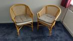 2 rotan stoelen, Huis en Inrichting, Stoelen, Gebruikt, Twee, Bruin, Riet of Rotan