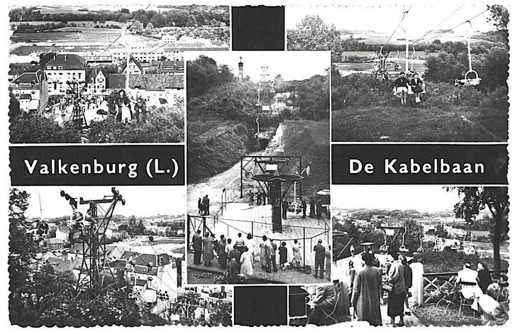 960718 Valkenburg Kabelbaan 1959 Gelopen met postzegel, Verzamelen, Ansichtkaarten | Nederland, Gelopen, Noord-Brabant, 1940 tot 1960