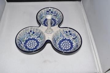 Triple Bowl Blue Garden Bunzlau Castle servies beschikbaar voor biedingen