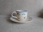 Koffiekop en schotel Forget me not Marjolein Bastin Libelle, Ophalen of Verzenden, Zo goed als nieuw, Overige stijlen, Kop(pen) en/of Schotel(s)