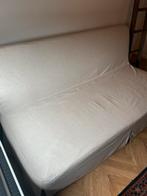 IKEA NYHAMN Slaapbank, Beige, Tweepersoons, Ophalen of Verzenden, Zo goed als nieuw