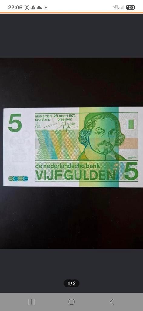 5 Gulden 1973 in een nog erg mooie kwaliteit., Postzegels en Munten, Bankbiljetten | Nederland, Los biljet, 5 gulden, Ophalen of Verzenden
