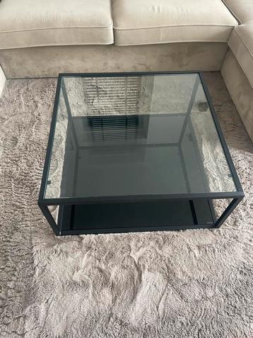 Moderne Salontafel zwart met Glas beschikbaar voor biedingen
