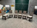 Nette eetkamer/ tuinstoelen, Huis en Inrichting, Ophalen, Gebruikt, Overige kleuren, Riet of Rotan