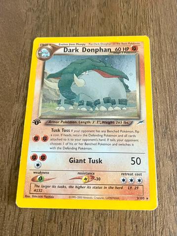 Dark Donphan 3/105 Neo Destiny 1st Ed. - WOTC 2000 beschikbaar voor biedingen