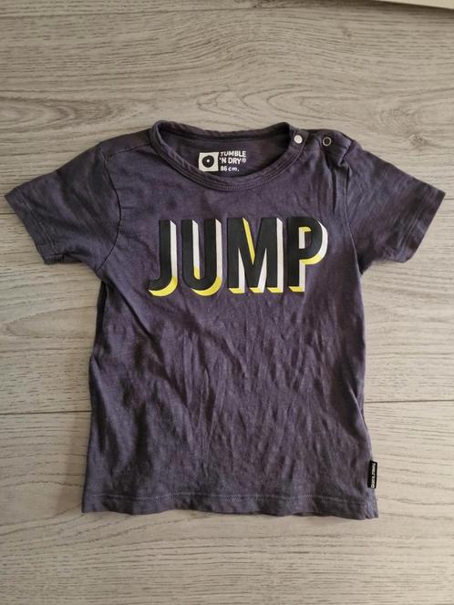 Tshirt Jump tumble 'n dry shirt antraciet grijs maat 86, Kinderen en Baby's, Babykleding | Maat 86, Zo goed als nieuw, Jongetje