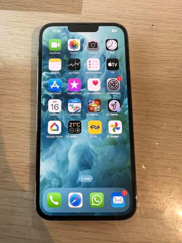 Iphone 13 pro max 128gb blauw met barst achter beschikbaar voor biedingen