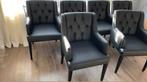Eetkamer stoelen 6x, Huis en Inrichting, Stoelen, Ophalen of Verzenden, Zo goed als nieuw, Grijs, Vijf, Zes of meer stoelen